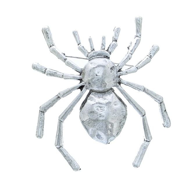 METAL SPIDER BROOCH