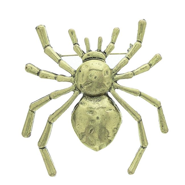 METAL SPIDER BROOCH