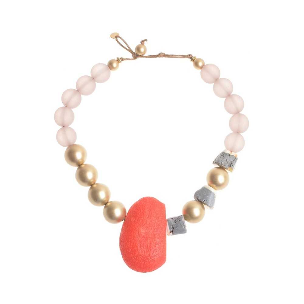 RESIN IRREGULAR BEADS SHORT NECKLACE