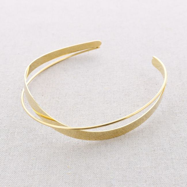 CHOKER ACERO DOBLE TIRA CRUZADA IRREGULAR