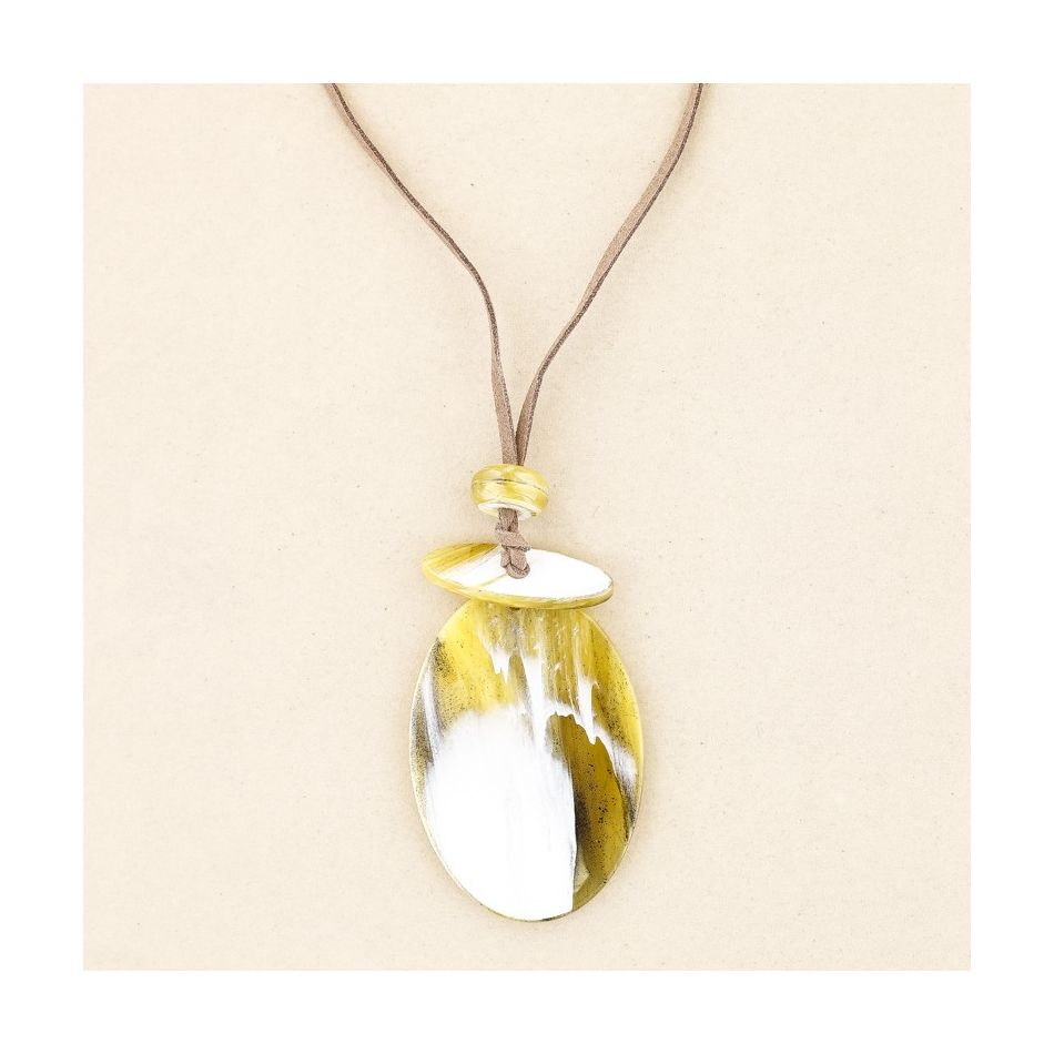 COLLAR LARGO COLGANTE RESINA