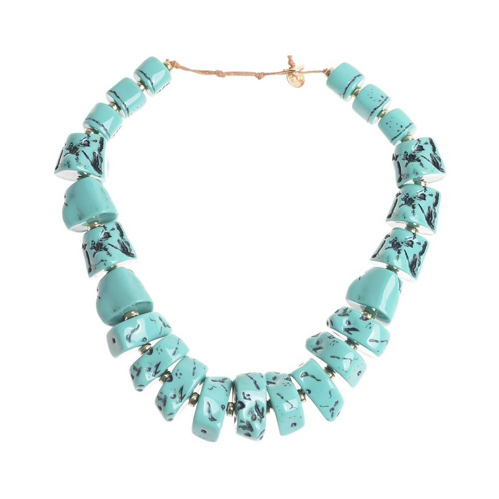 RESIN BEADS SHORT NECKLACE