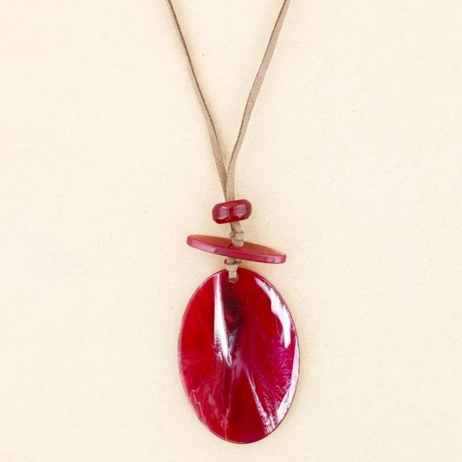 COLLAR LARGO COLGANTE RESINA