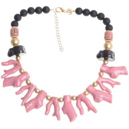 CORAL RESIN SHORT NECKLACE