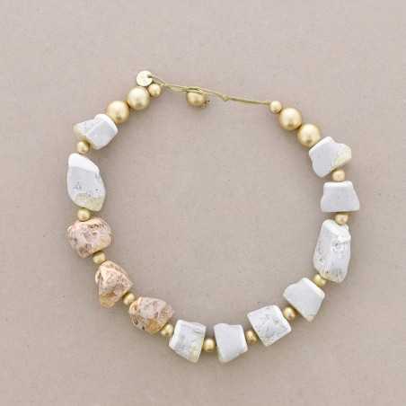 RESIN IRREGULAR BEADS SHORT NECKLACE