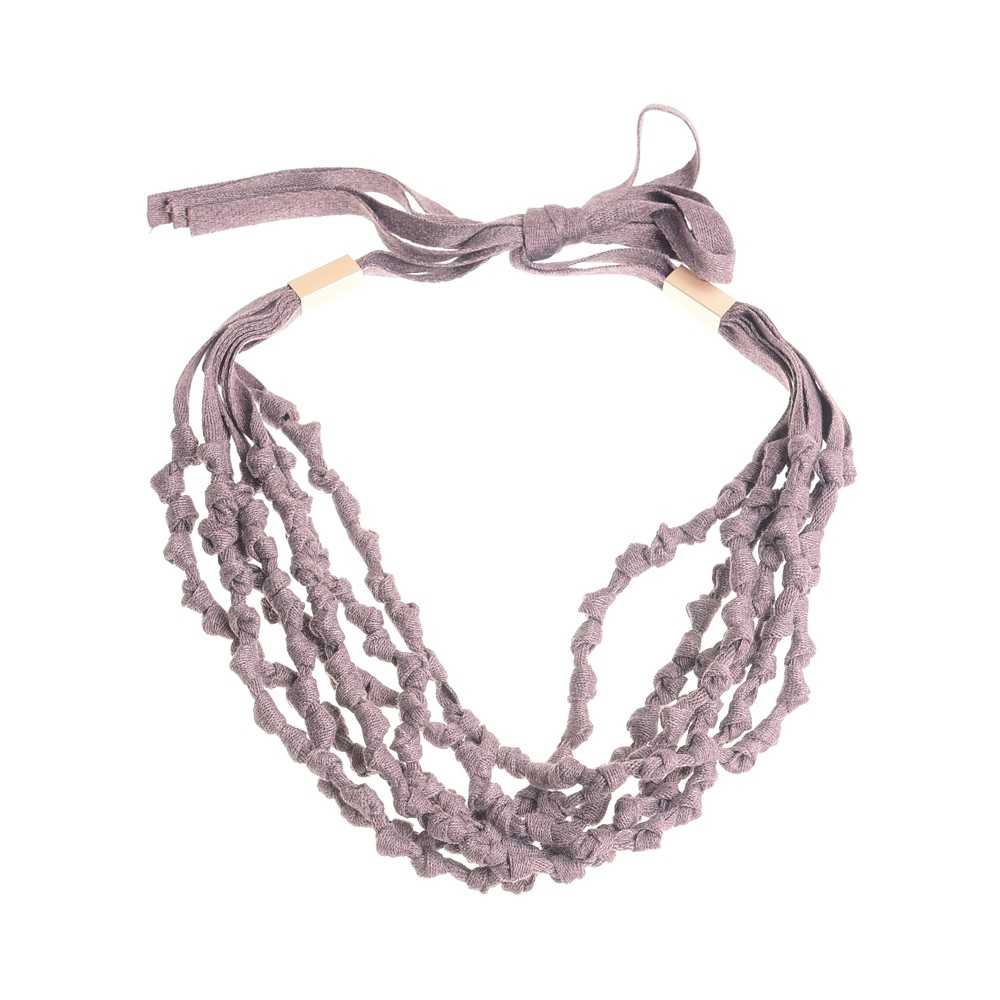 MULTILINE KNOTTED RIBBON SHORT NECKLACE