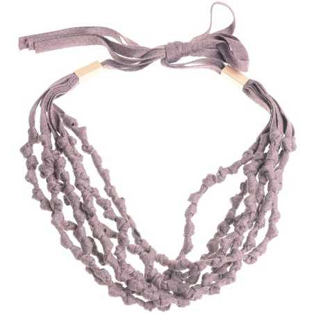 MULTILINE KNOTTED RIBBON SHORT NECKLACE