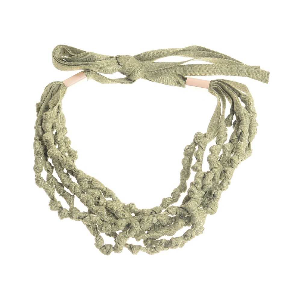 MULTILINE KNOTTED RIBBON SHORT NECKLACE