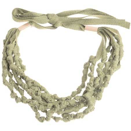 MULTILINE KNOTTED RIBBON SHORT NECKLACE