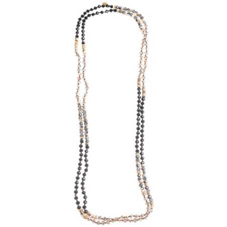 LONG NECKLACE WITH FACETED BEADS 1.6M