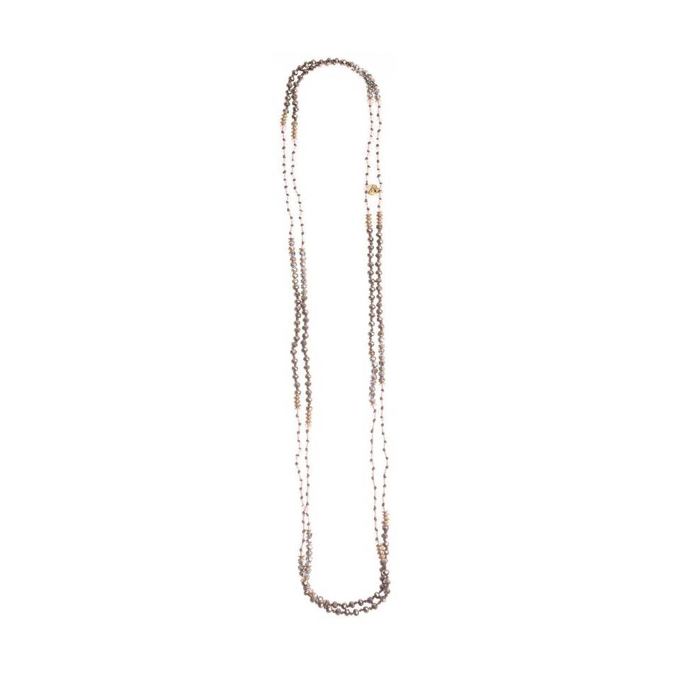 LONG NECKLACE WITH FACETED BEADS 1.6M