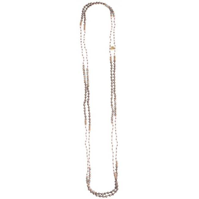 LONG NECKLACE WITH FACETED BEADS 1.6M
