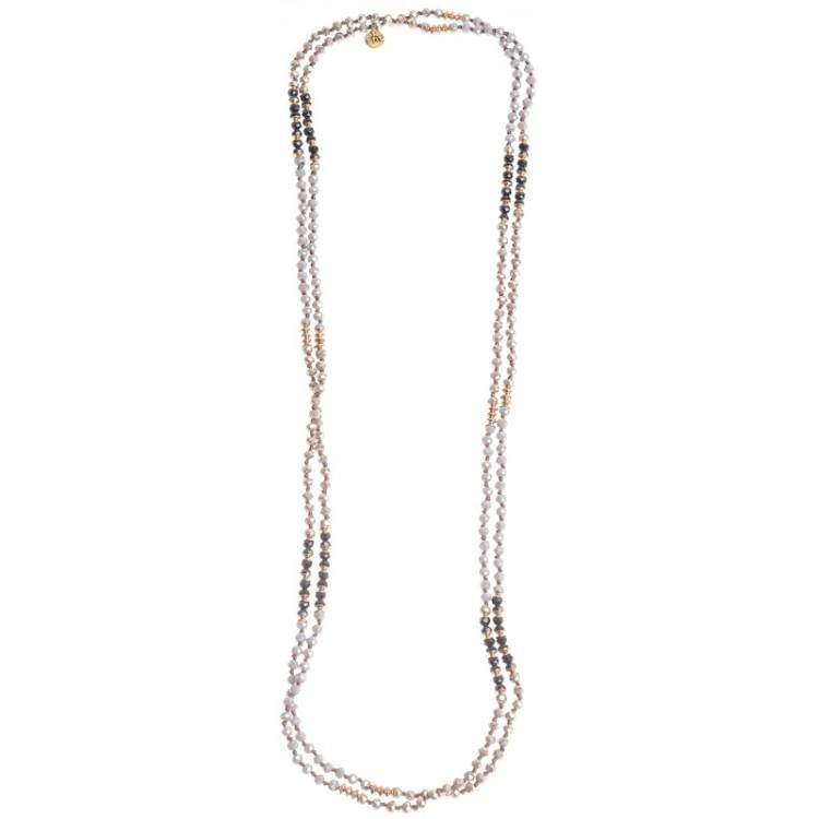 LONG NECKLACE WITH FACETED BEADS 1.6M 2