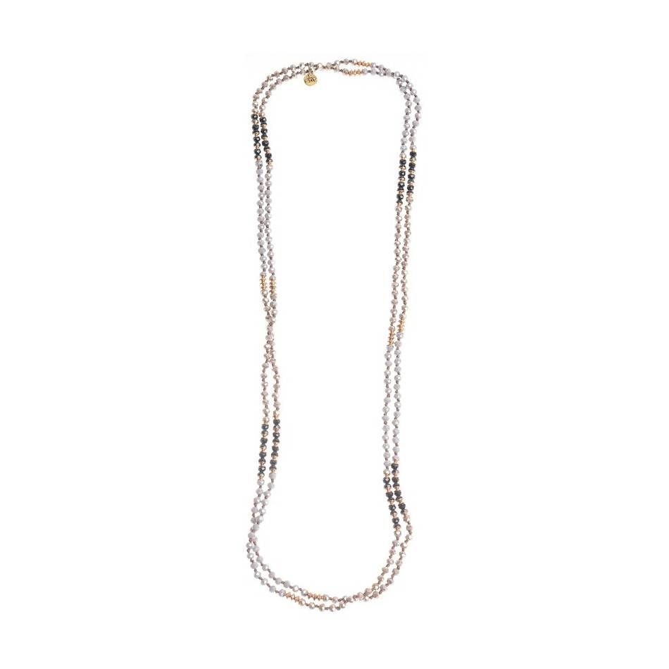 LONG NECKLACE WITH FACETED BEADS 1.6M