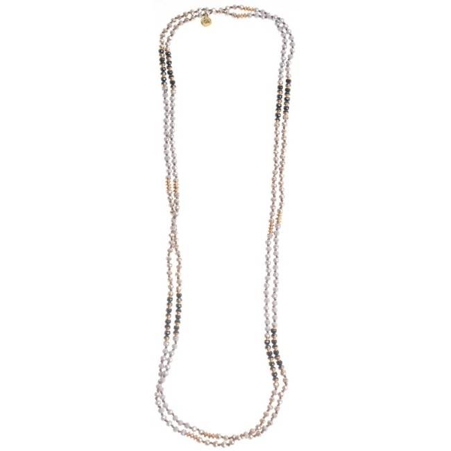 LONG NECKLACE WITH FACETED BEADS 1.6M