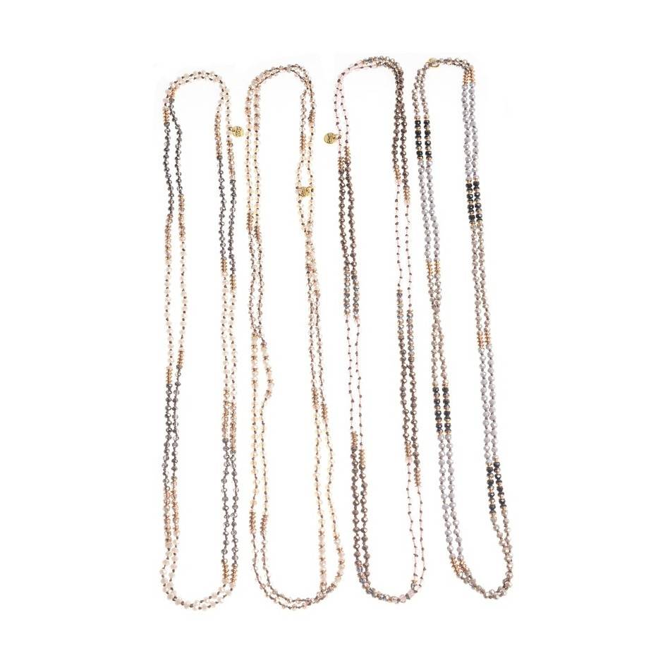 LONG NECKLACE WITH FACETED BEADS 1.6M