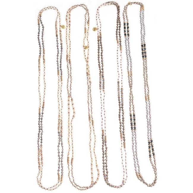 LONG NECKLACE WITH FACETED BEADS 1.6M