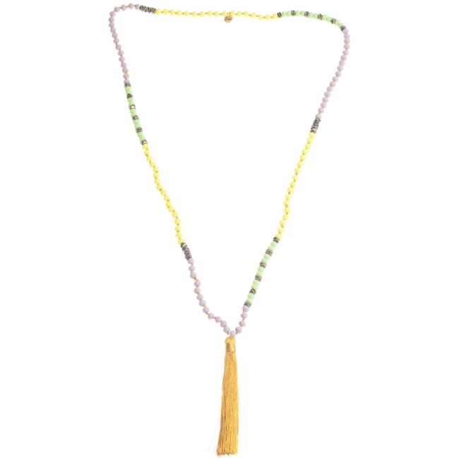 LONG NECKLACE WITH FACETED...