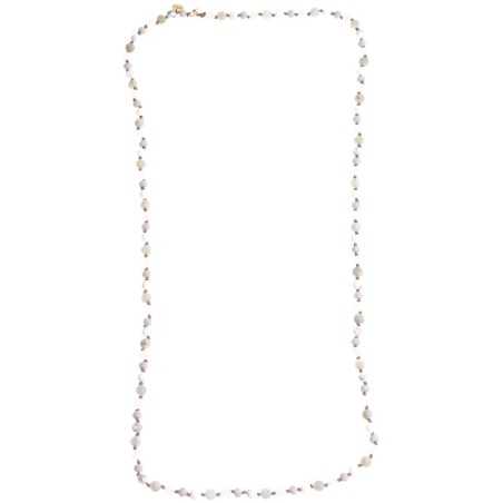 LONG NECKLACE WITH FACETED STONES