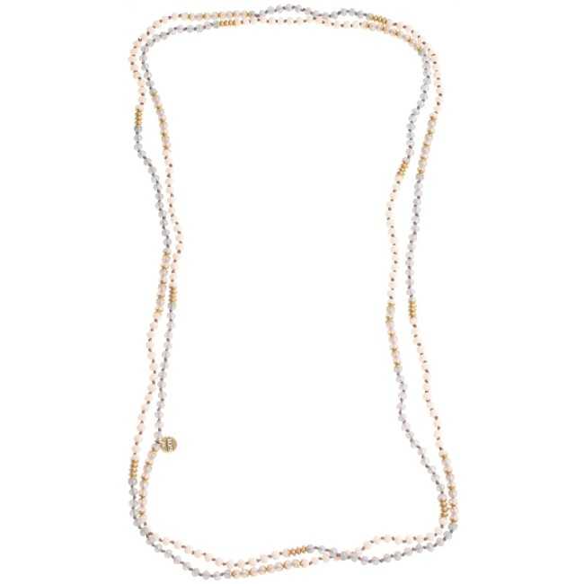 LONG NECKLACE WITH FACETED BEADS