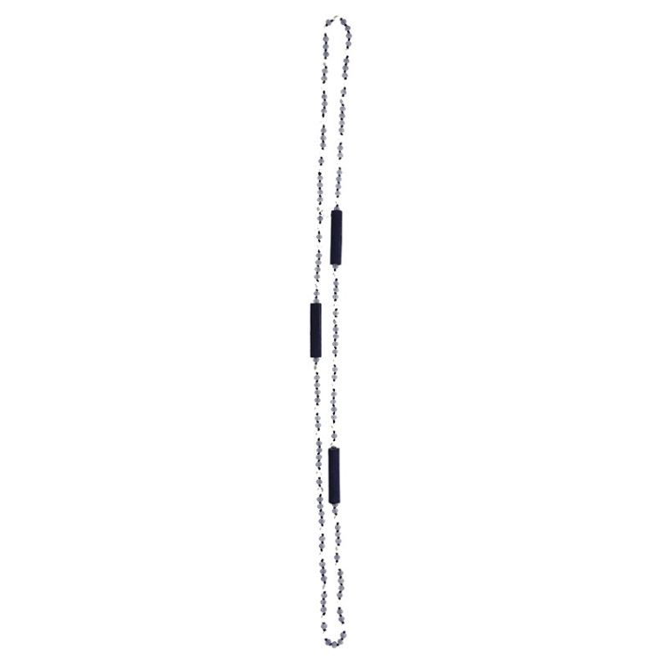 LONG NECKLACE CRYSTAL BEADS FABRIC BEADS