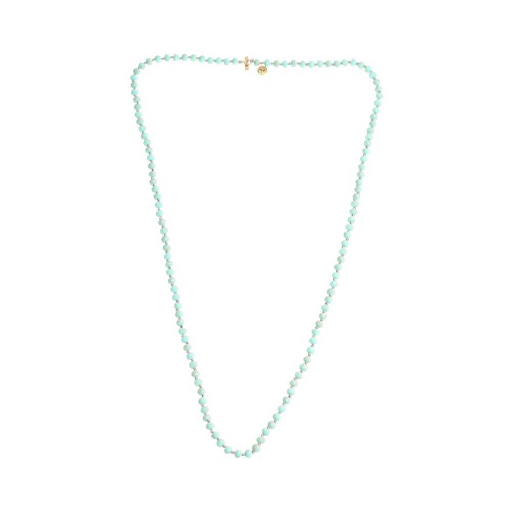 LONG NECKLACE WITH FACETED BEADS