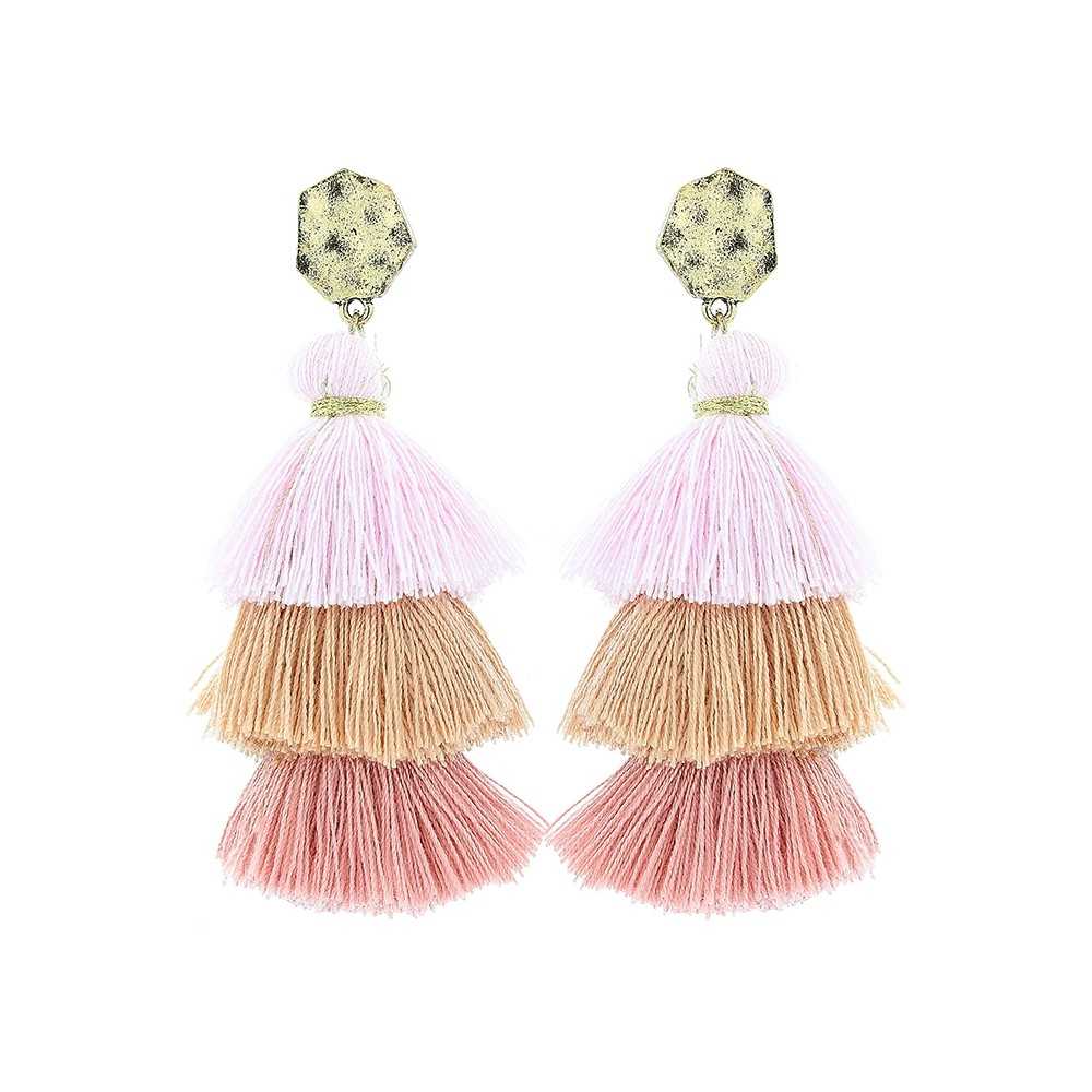 FRINGE SHAPED METAL EARRINGS