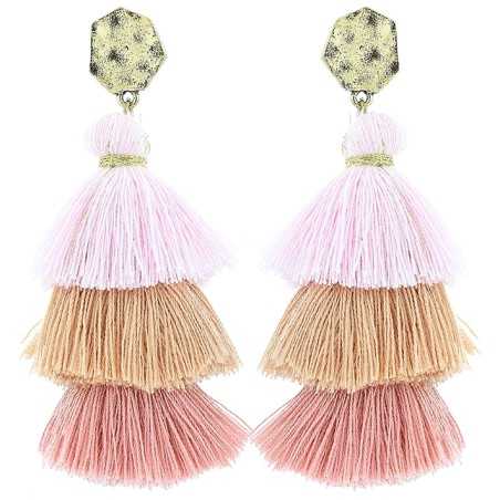 FRINGE SHAPED METAL EARRINGS