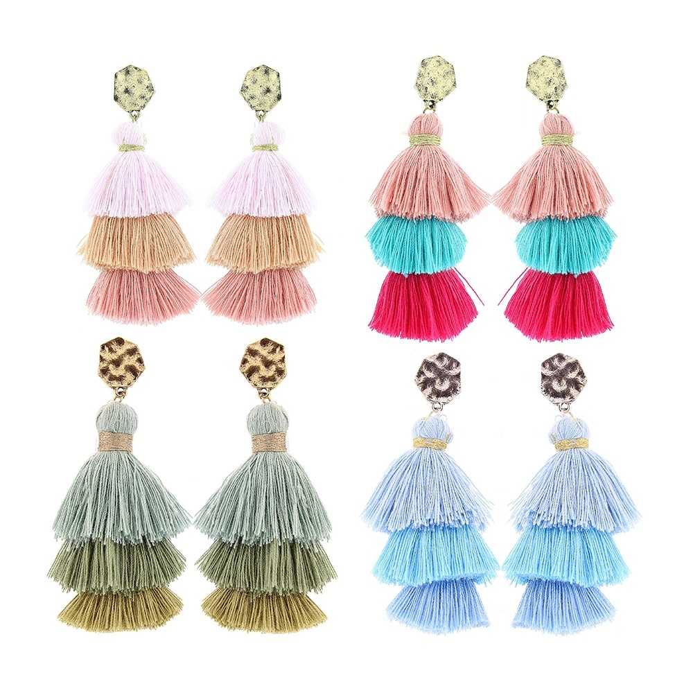 FRINGE SHAPED METAL EARRINGS