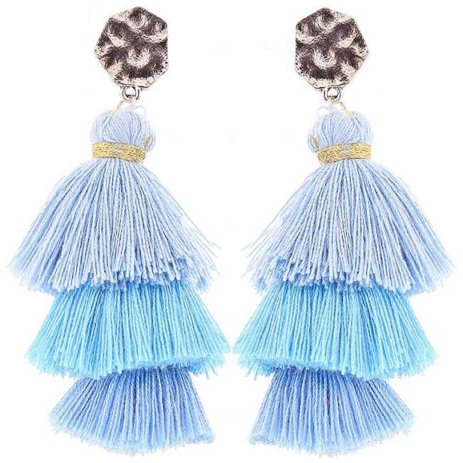 FRINGE SHAPED METAL EARRINGS