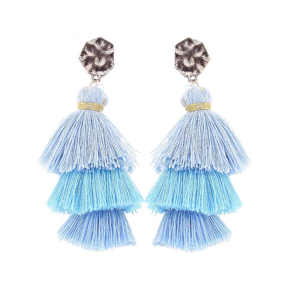 FRINGE SHAPED METAL EARRINGS