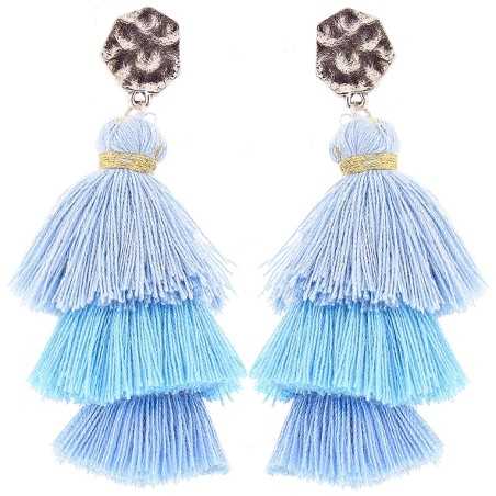 FRINGE SHAPED METAL EARRINGS