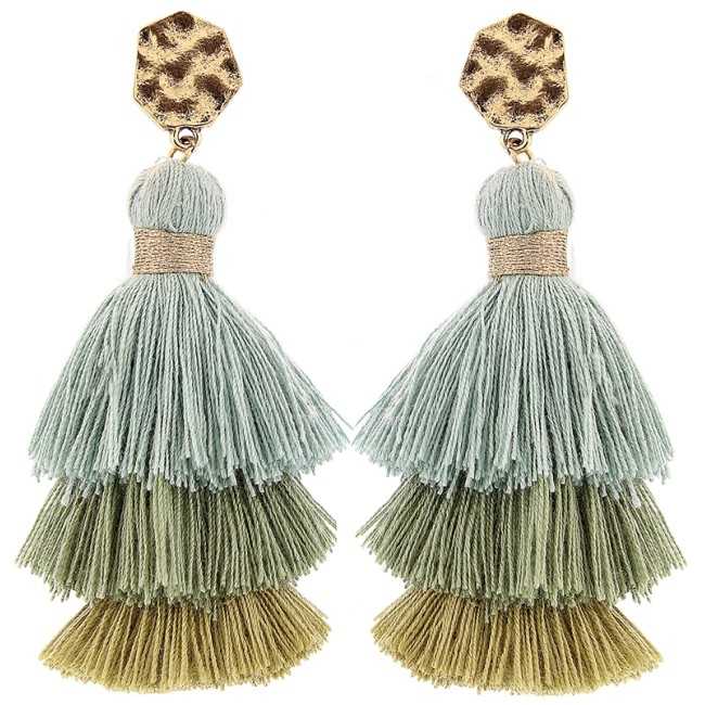 FRINGE SHAPED METAL EARRINGS