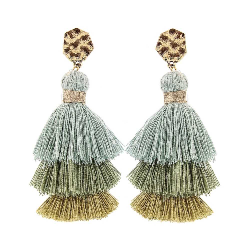 FRINGE SHAPED METAL EARRINGS