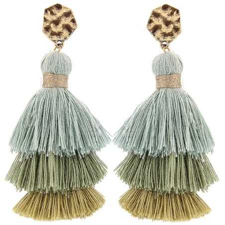 FRINGE SHAPED METAL EARRINGS