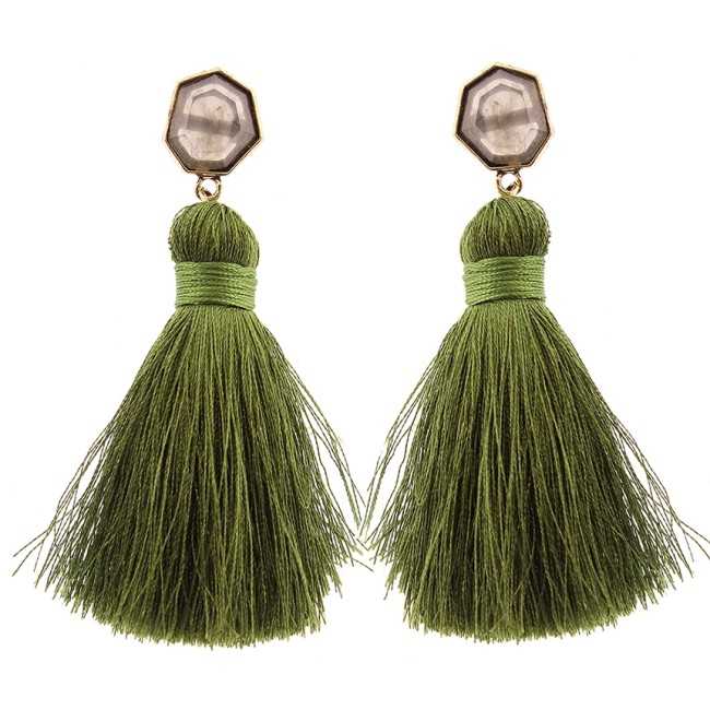 FRINGE SHAPED RESIN EARRINGS