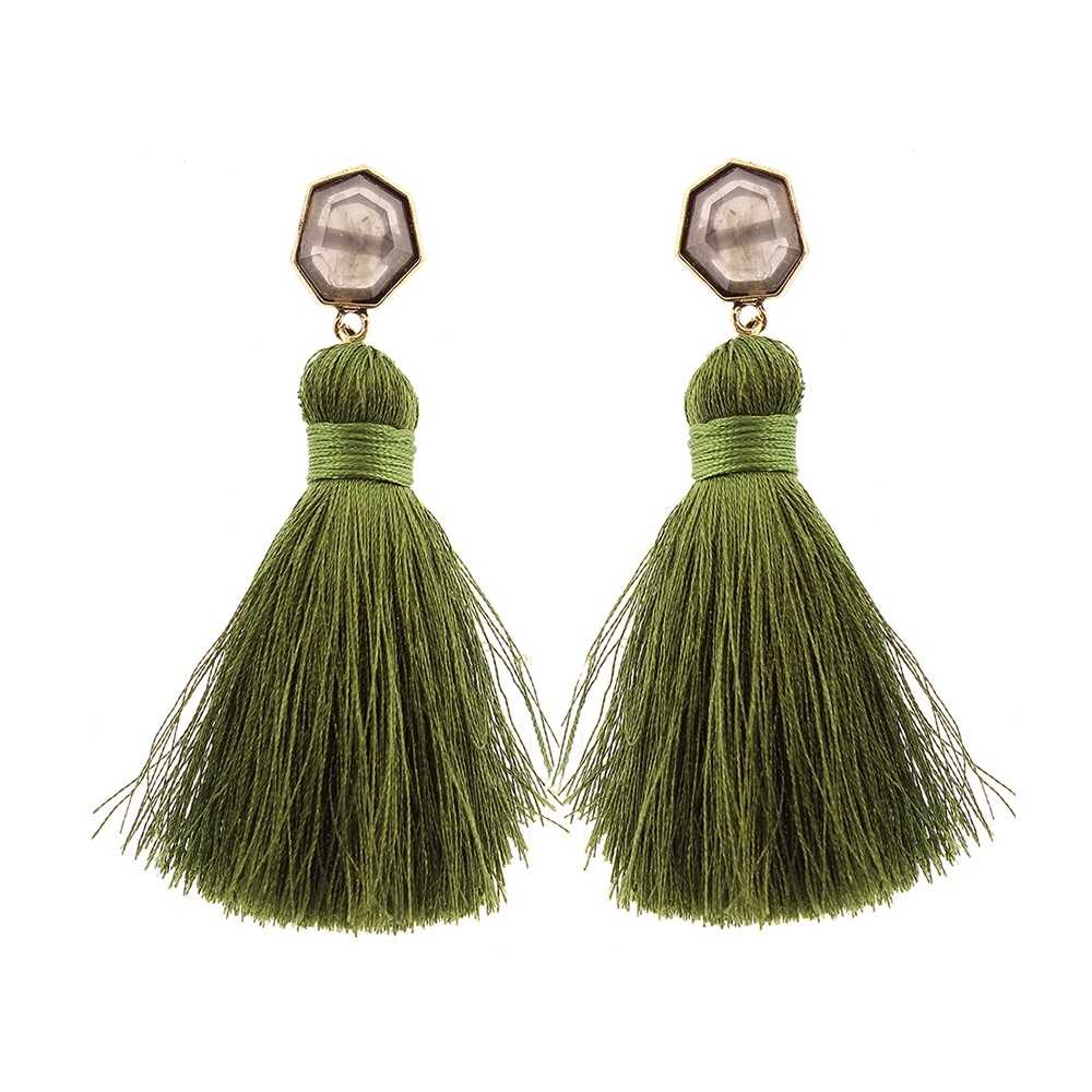 FRINGE SHAPED RESIN EARRINGS