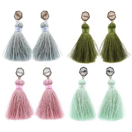 FRINGE SHAPED RESIN EARRINGS