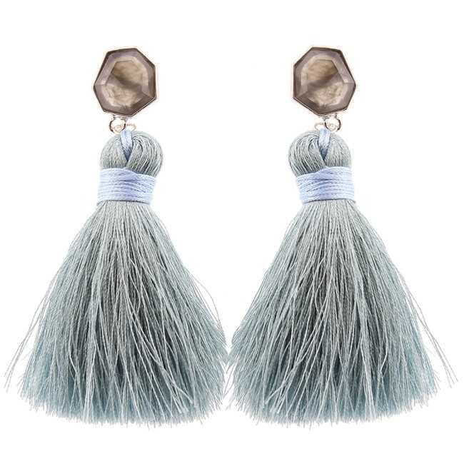 FRINGE SHAPED RESIN EARRINGS