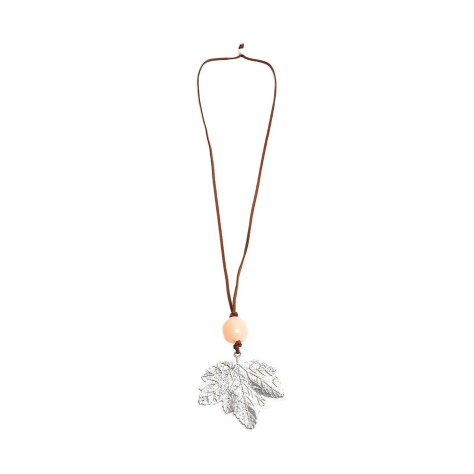 LEAF METAL LONG NECKLACE