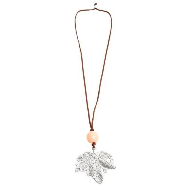 LEAF METAL LONG NECKLACE