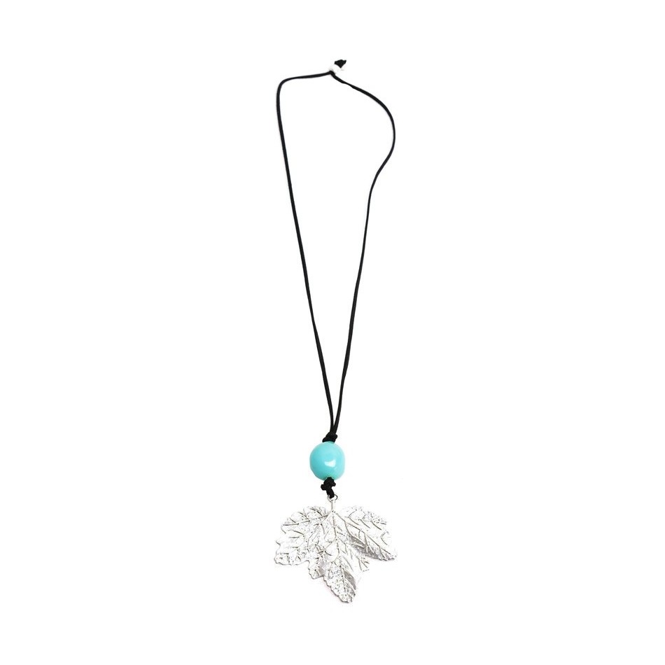 LEAF METAL LONG NECKLACE