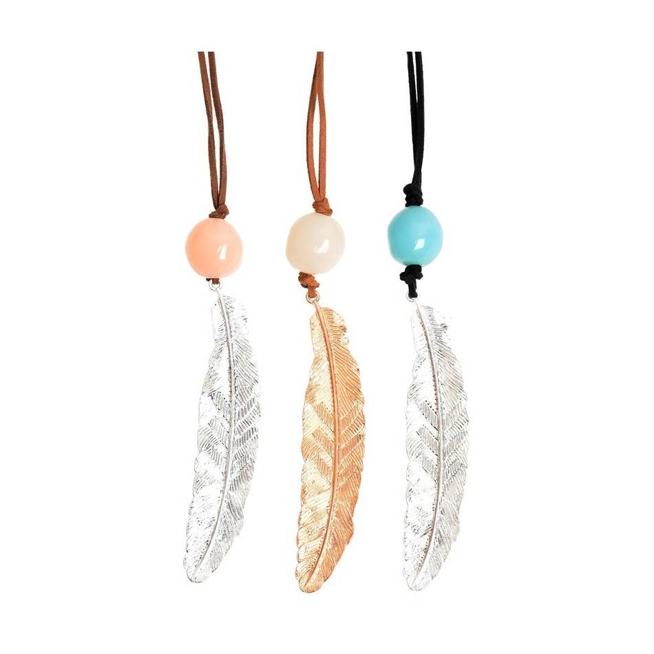 LEAF METAL LONG NECKLACE