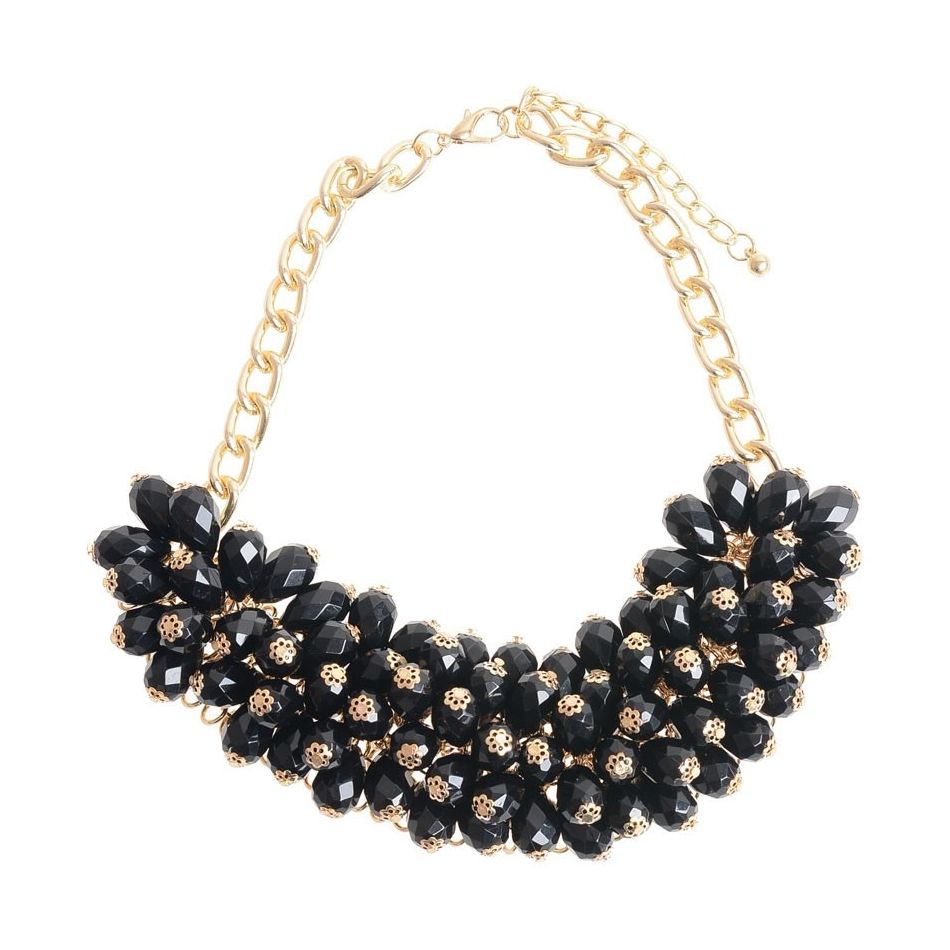 SHORT NECKLACE WITH FACETED BEADS