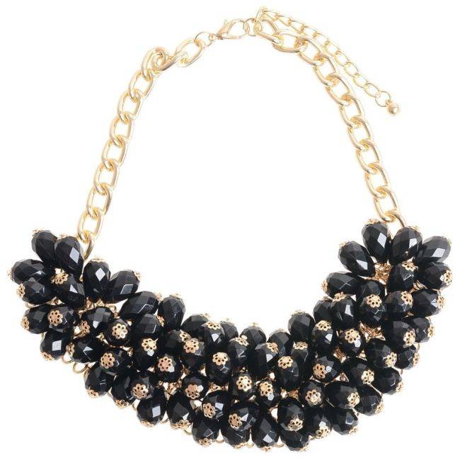 SHORT NECKLACE WITH FACETED BEADS