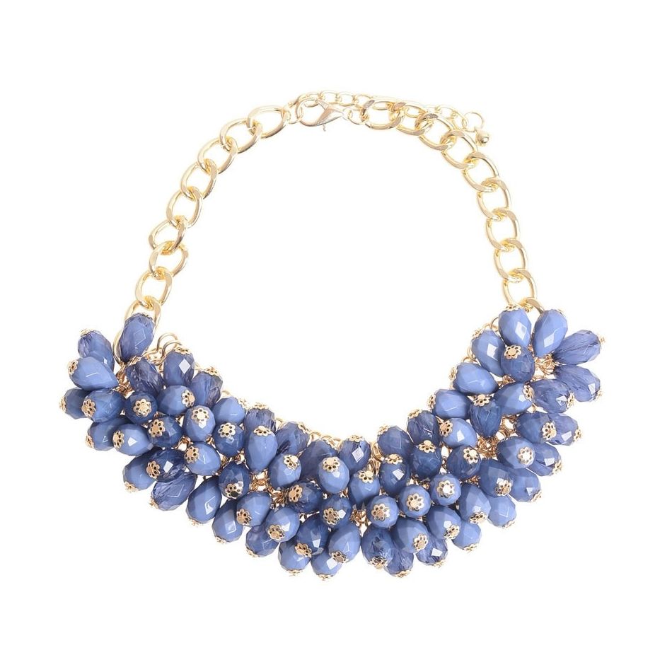 SHORT NECKLACE WITH FACETED BEADS
