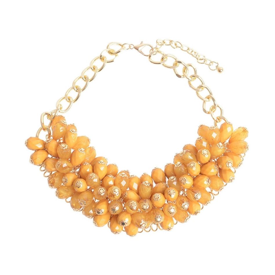 SHORT NECKLACE WITH FACETED BEADS