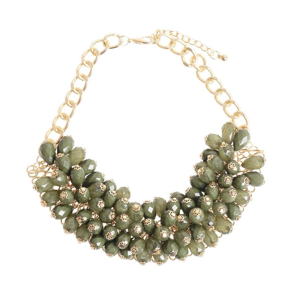 SHORT NECKLACE WITH FACETED BEADS