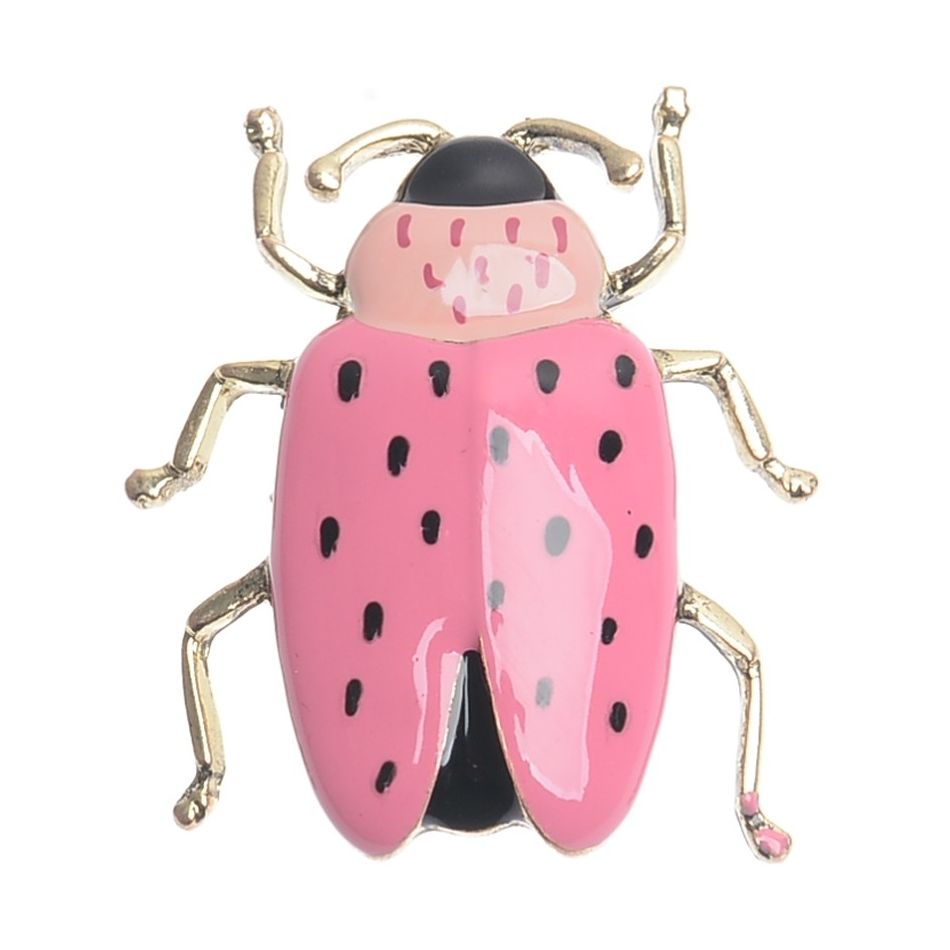 METAL ENAMEL INSECT BROOCH