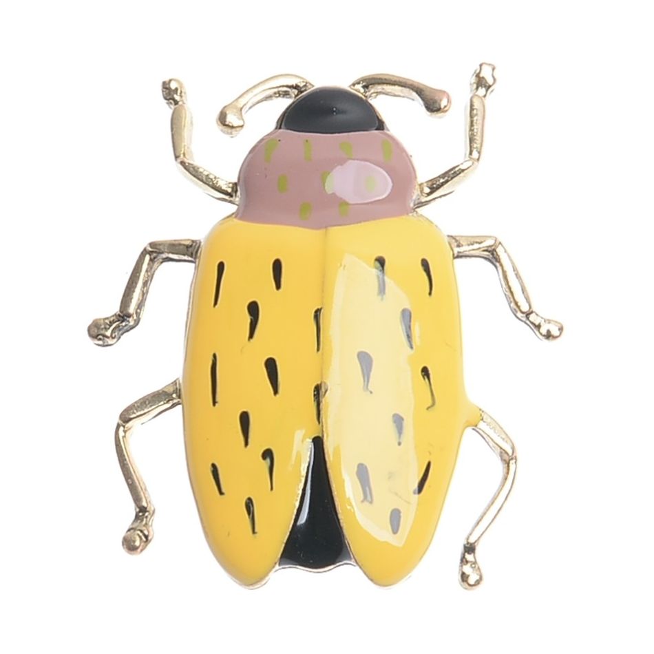 METAL ENAMEL INSECT BROOCH